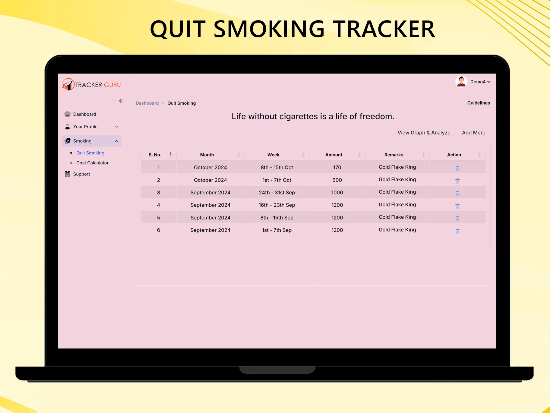 Quit Smoking Tracker