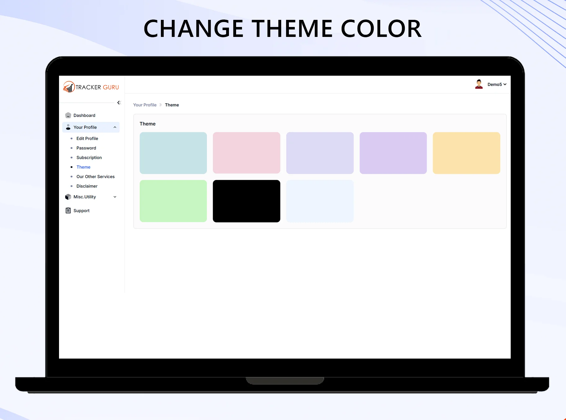 Change Theme Colour in Utility Bills Tracker